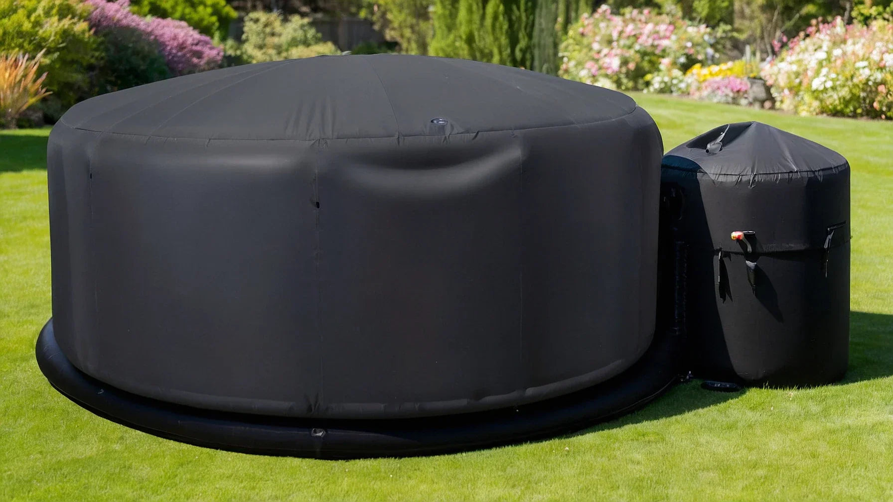 Inflatable hot tub with black insulated cover for your Intex PureSpa collection