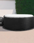 Black And White Pool Cover On Patio, Custom Hot Tub Insulated Jacket For The Hot Tub