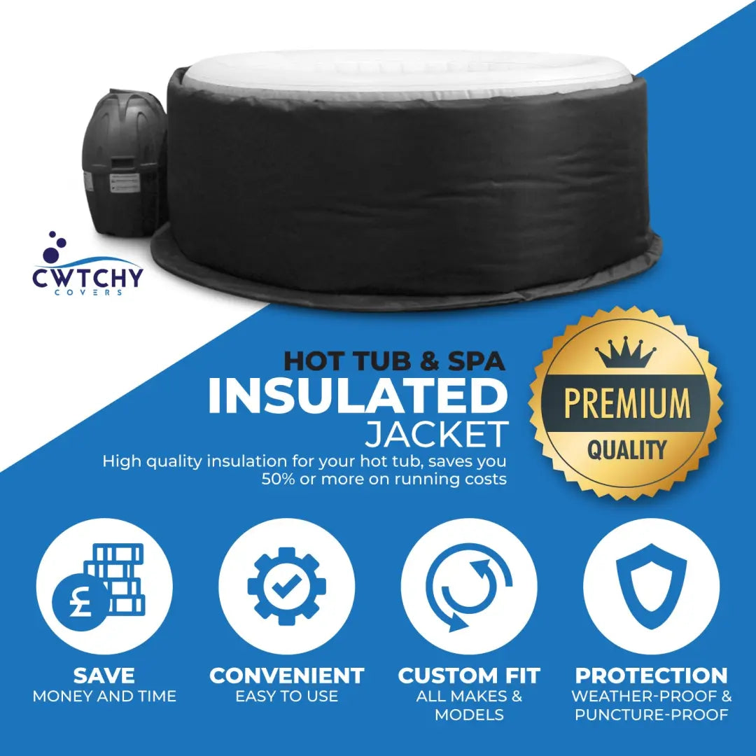 Cwtchy Covers - Custom Hot Tub Insulated Jacket | Weatherproof Thermal Cover