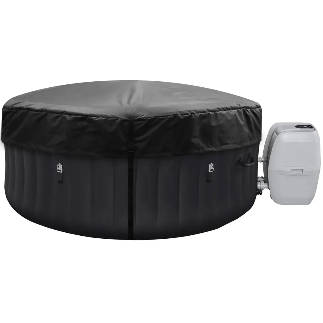 Inflatable Hot Tub With Attached Control Unit And Custom Inflatable Hot Tub Insulation Lid