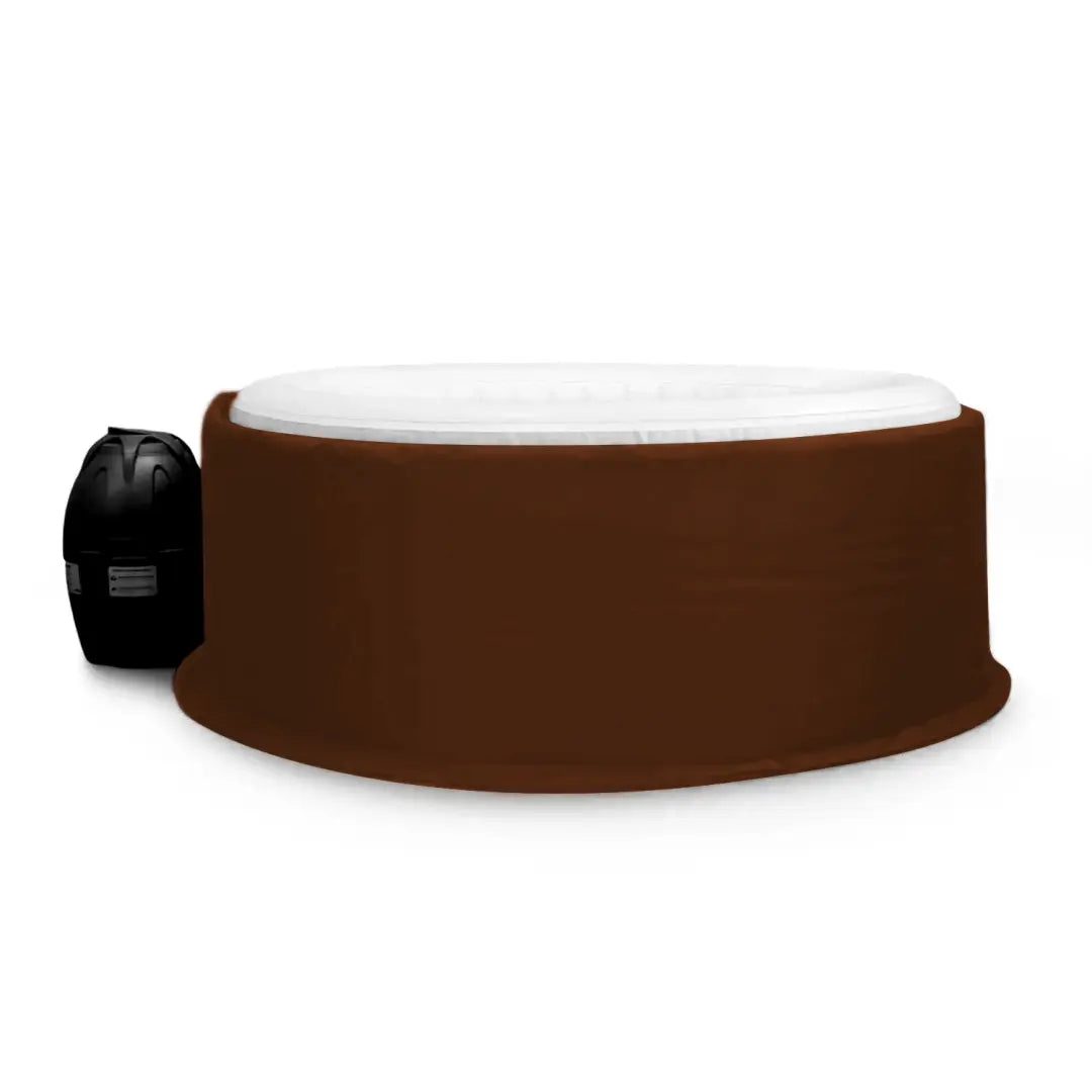 Inflatable Hot Tub With Brown Exterior And White Interior Insulated For Intex Purespa