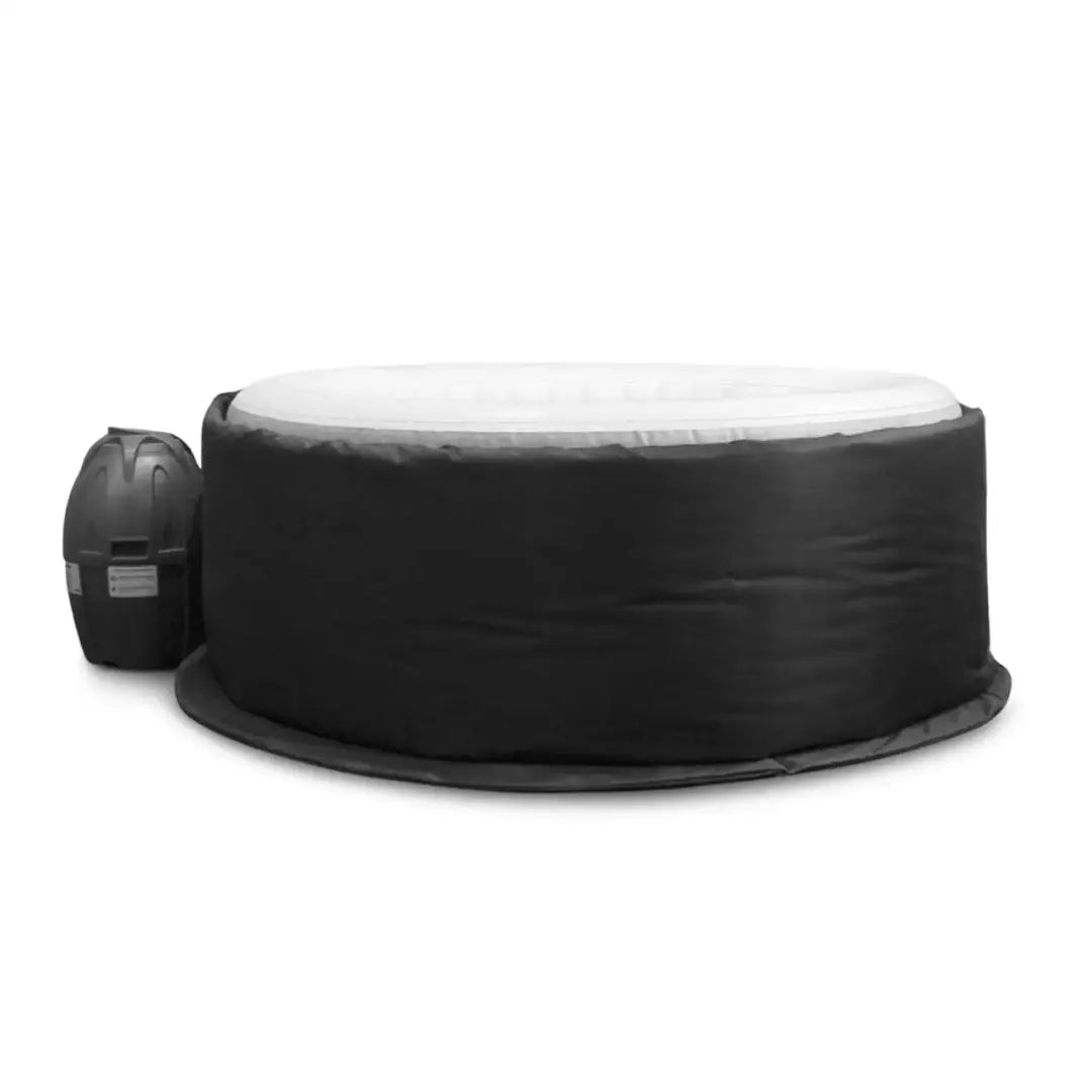 Insulated Hot Tub Jacket For Intex Purespa Bubble With Black Exterior And White Interior