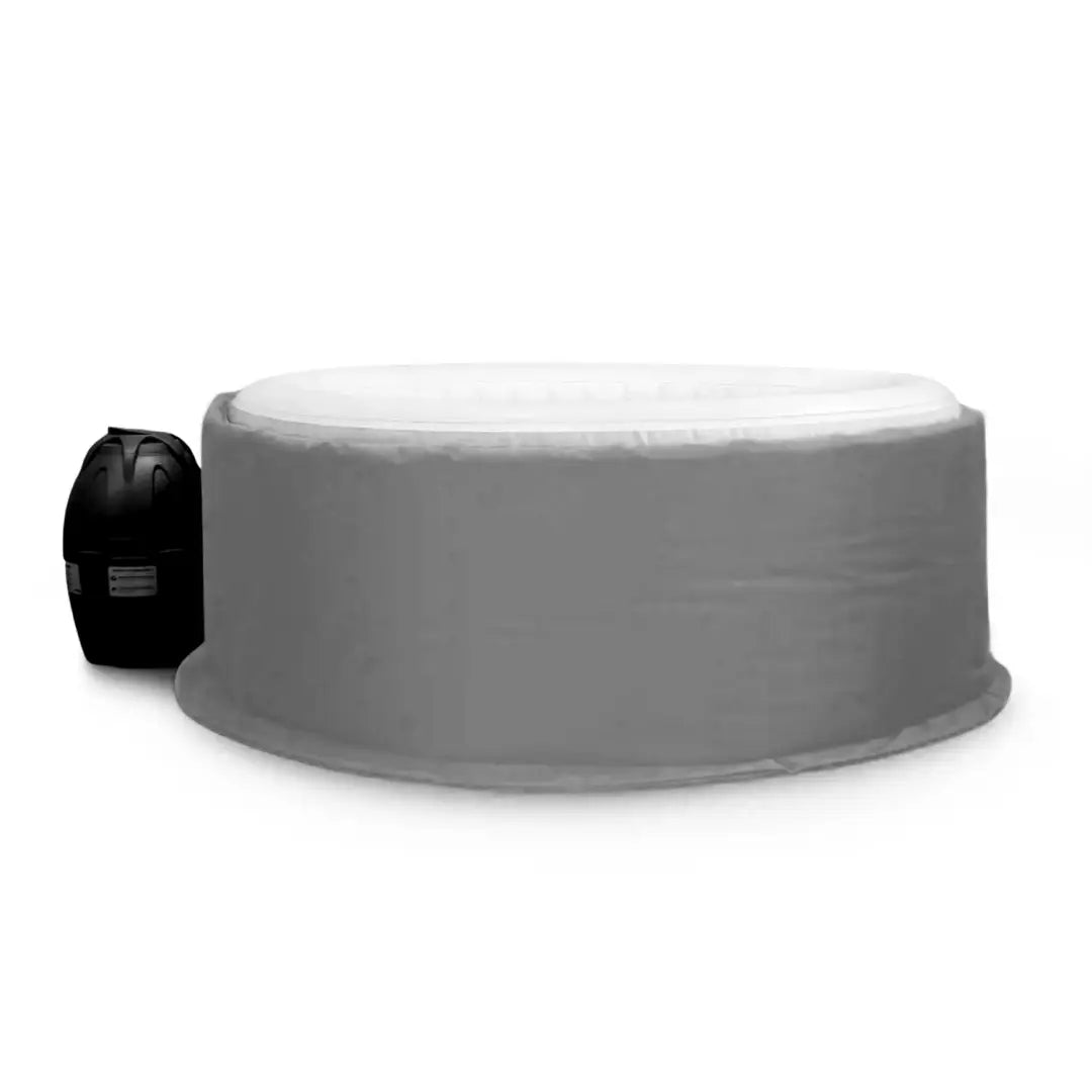 Insulated Hot Tub Jacket For Lay-z Spa With a Large Grey Water Tank And Black Lid