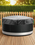 Inflatable Hot Tub With a Dark Gray Thermal Cover - Insulated Lid For Mspa Hot Tubs