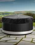Inflatable Hot Tub With Our Thermal Cover On a Patterned Patio For Mspa Hot Tubs