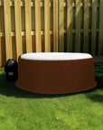 Brown And White Dog Bed In The Grass; Perfect Accessory For Your Wave Spa Hot Tub Relaxation