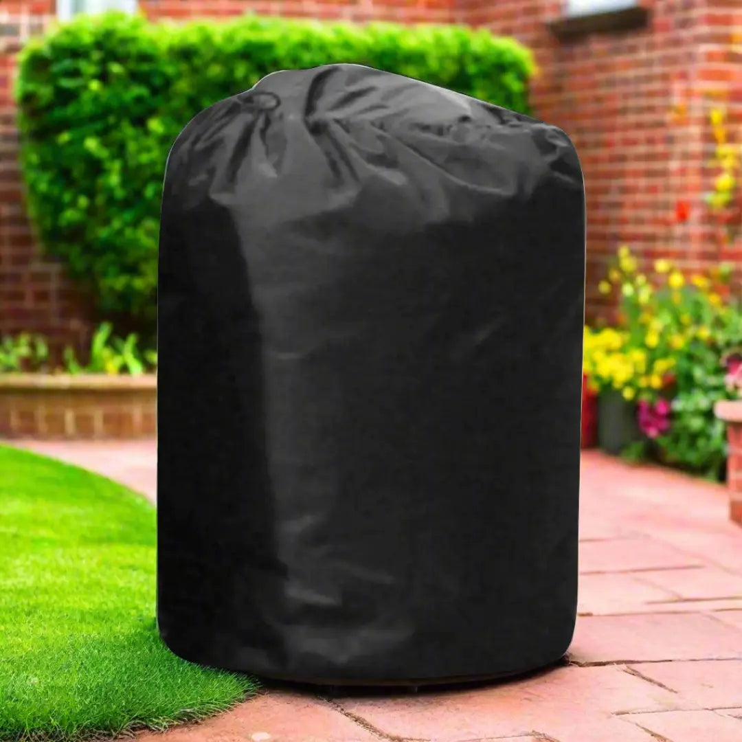 Black Cylindrical Insulated Pump Cover For Outdoor Grill Or Patio Furniture, Compatible With Hot Tub