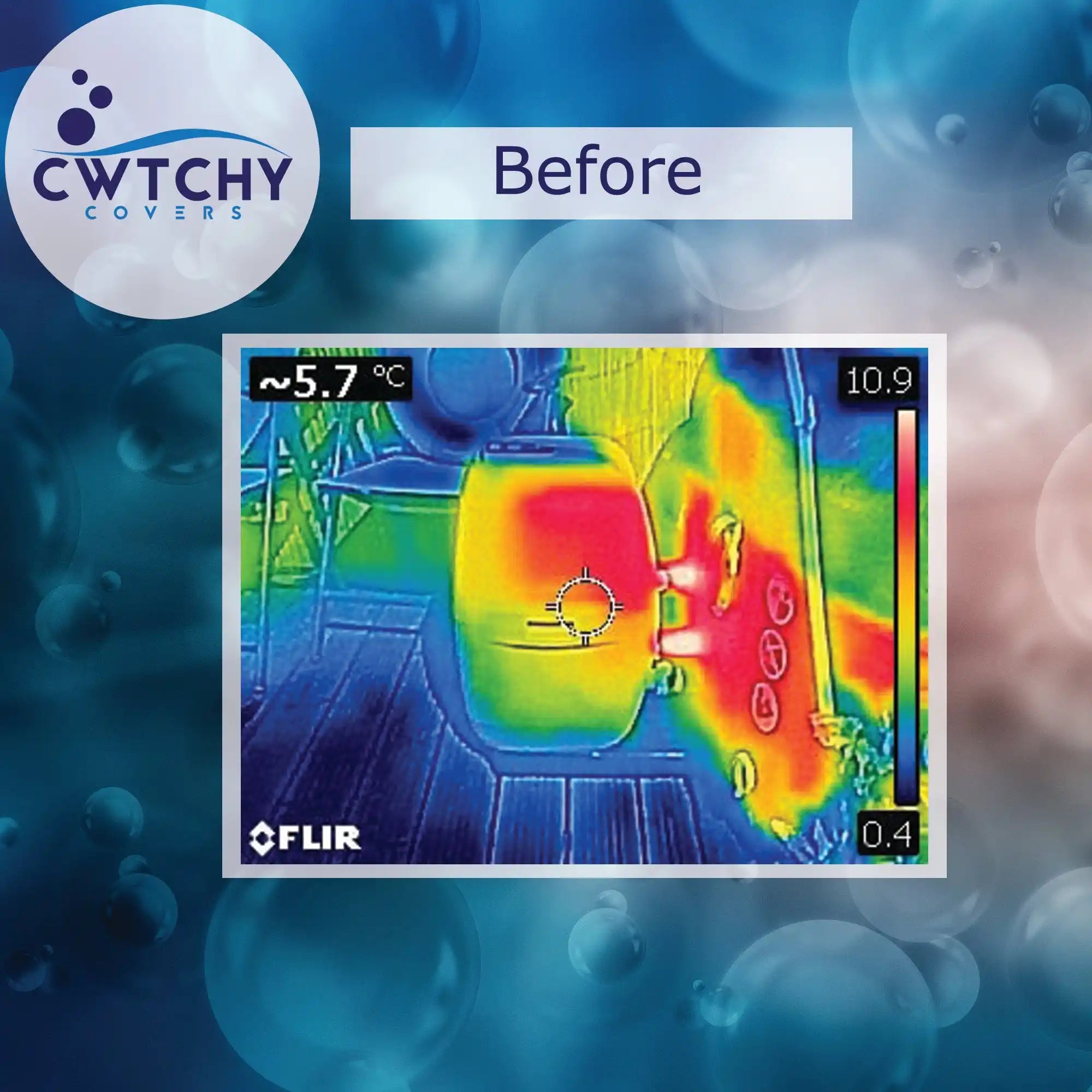 Thermal image of a barrel.