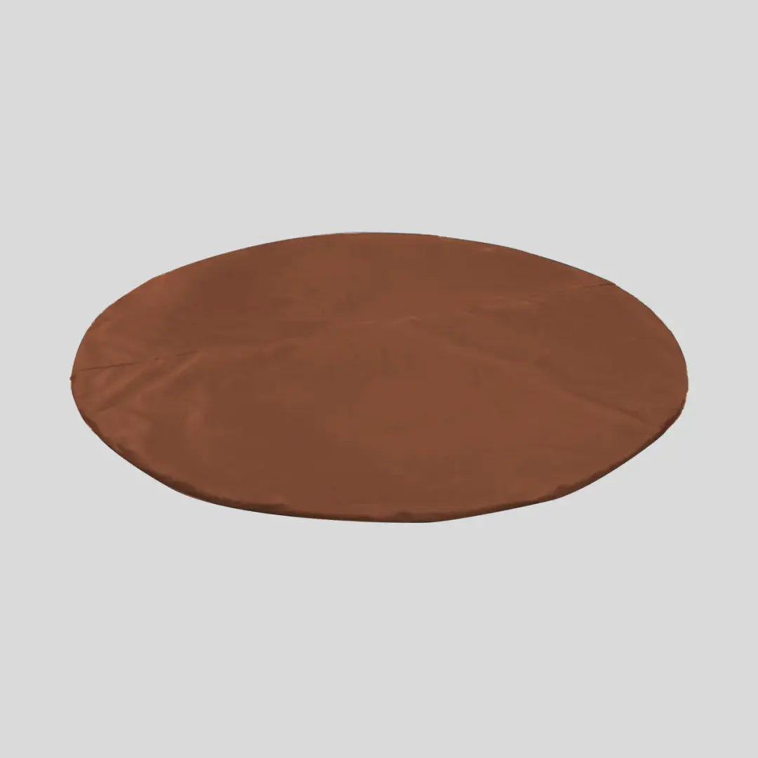 Circular Brown Leather Hot Tub Mat For Your Mspa Hot Tubs - Stylish And Insulated