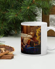 Cozy Comfort Mug - White Ceramic Mug With a Cozy Interior Scene Print