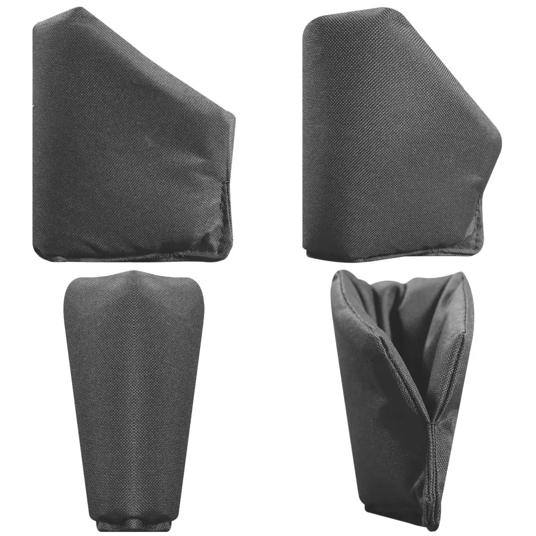 Fabric-covered Insulated Jacket For Garden Taps, Protective Sleeve Shown From Different Angles