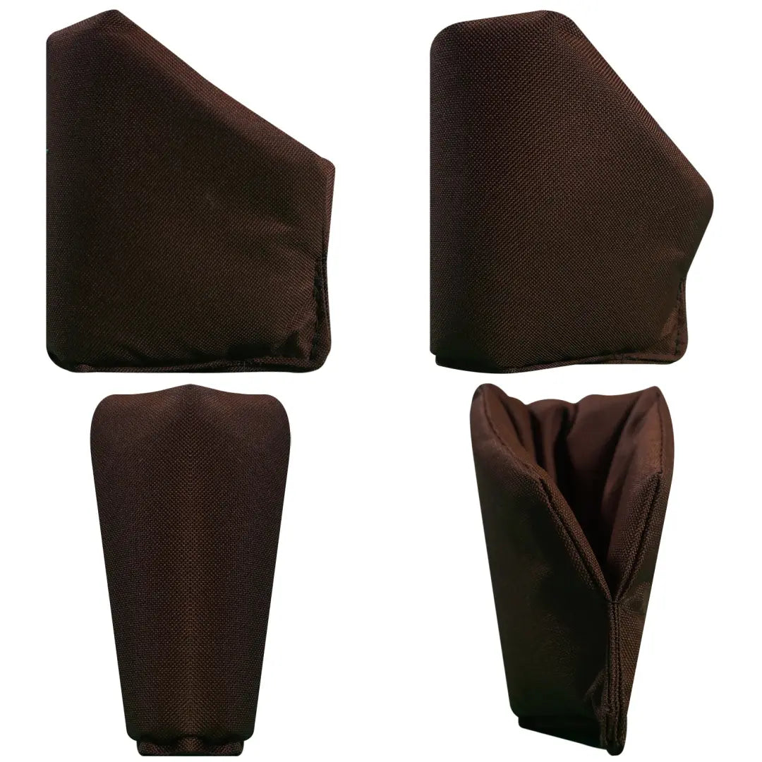 Dark Brown Fabric Car Seat Headrest Covers; Fits Like An Insulated Jacket For Garden Taps