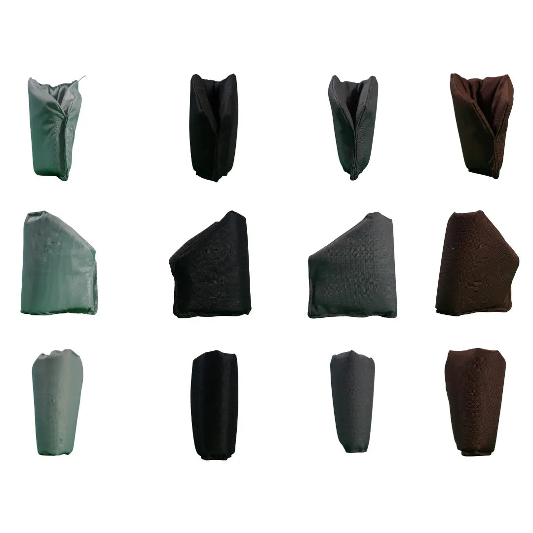 Insulated Jacket For Garden Taps: Colorful Fabric Or Leather Chair Leg Covers Displayed